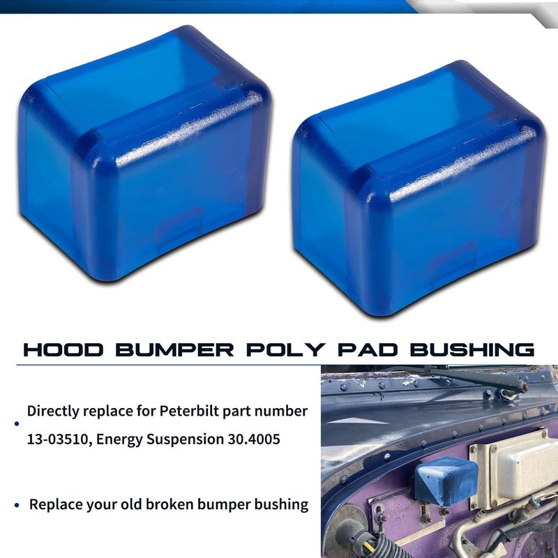 Bzsunway Peterbilt Hood Bumper Bumpers Pad Bushing Poly for 330, 357, 377, 379, 385 - Image 2